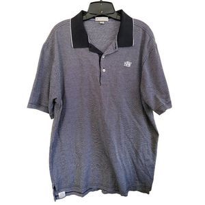 Peter Millar Polo Golf Shirt Size XL 100% Cotton Black & White Micro Checkered